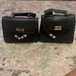 Elegant Black Handbag Set